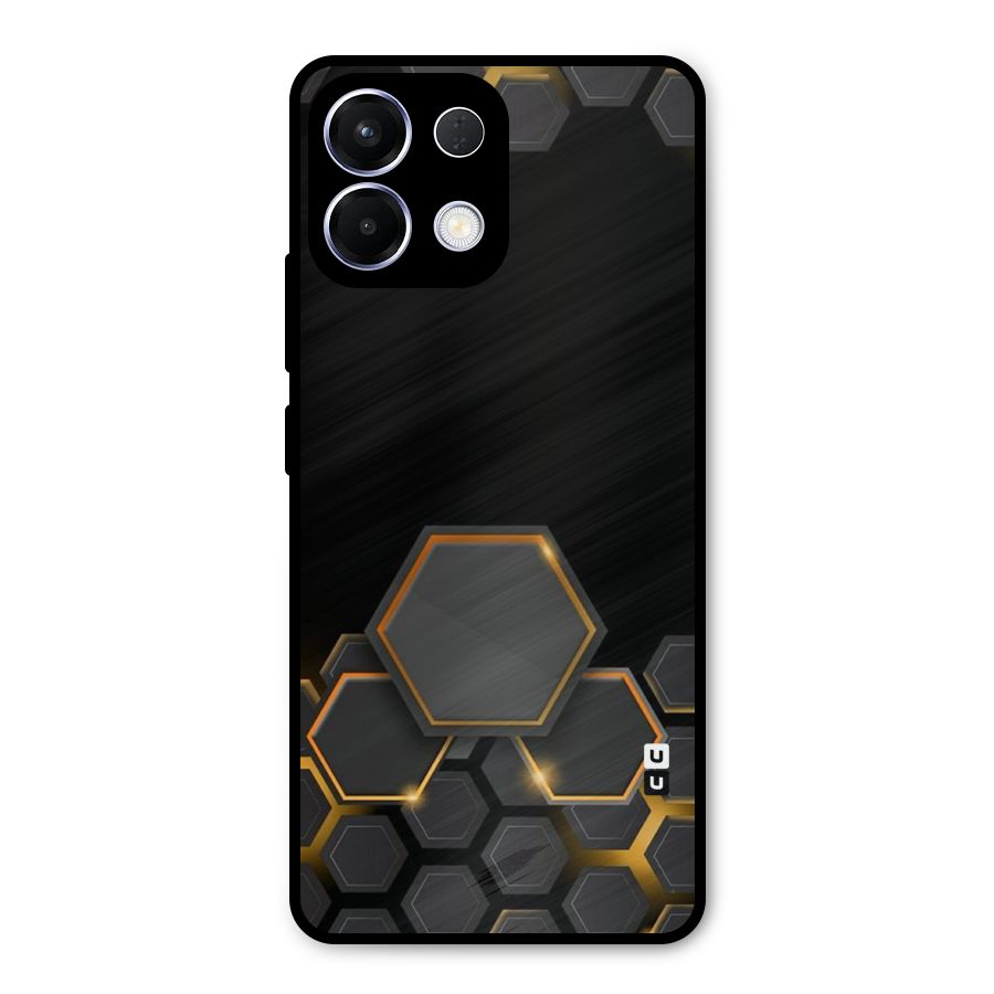 Black Gold Hexa Metal Back Case for Oppo K13