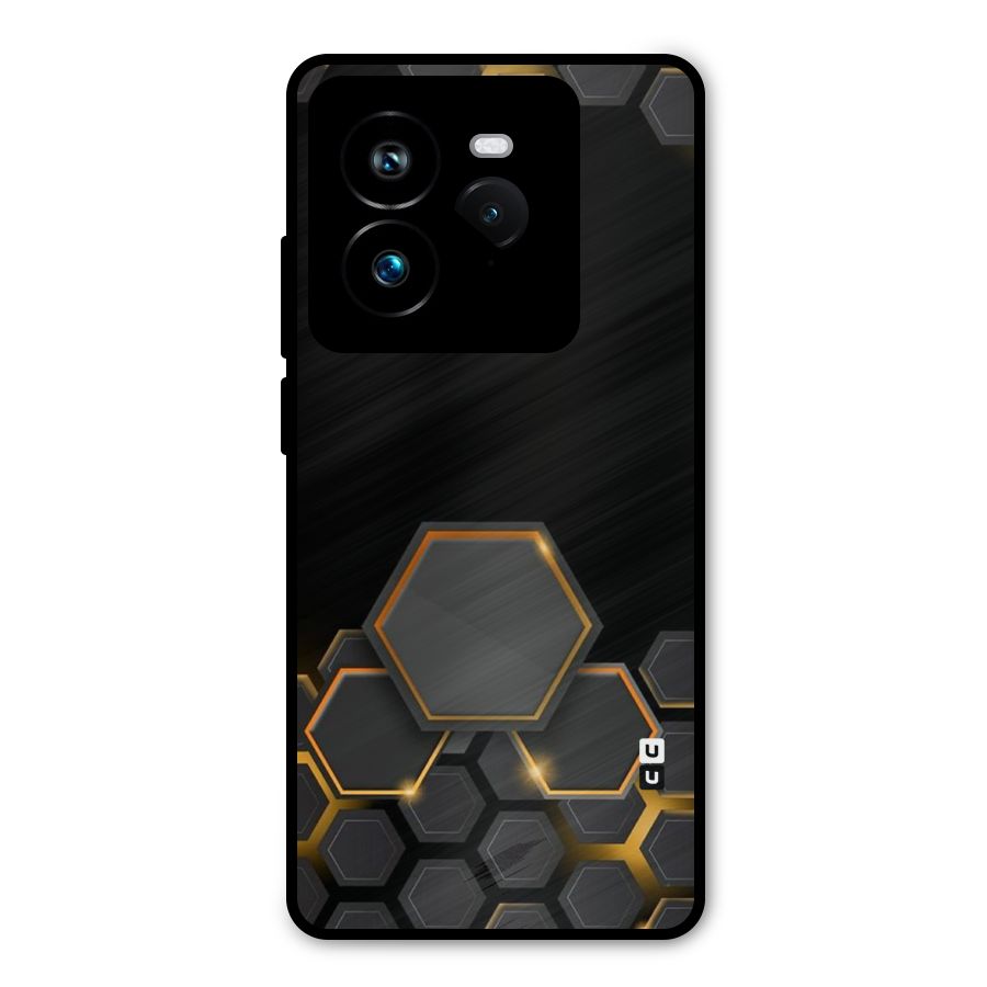 Black Gold Hexa Metal Back Case for Realme GT 7 Pro