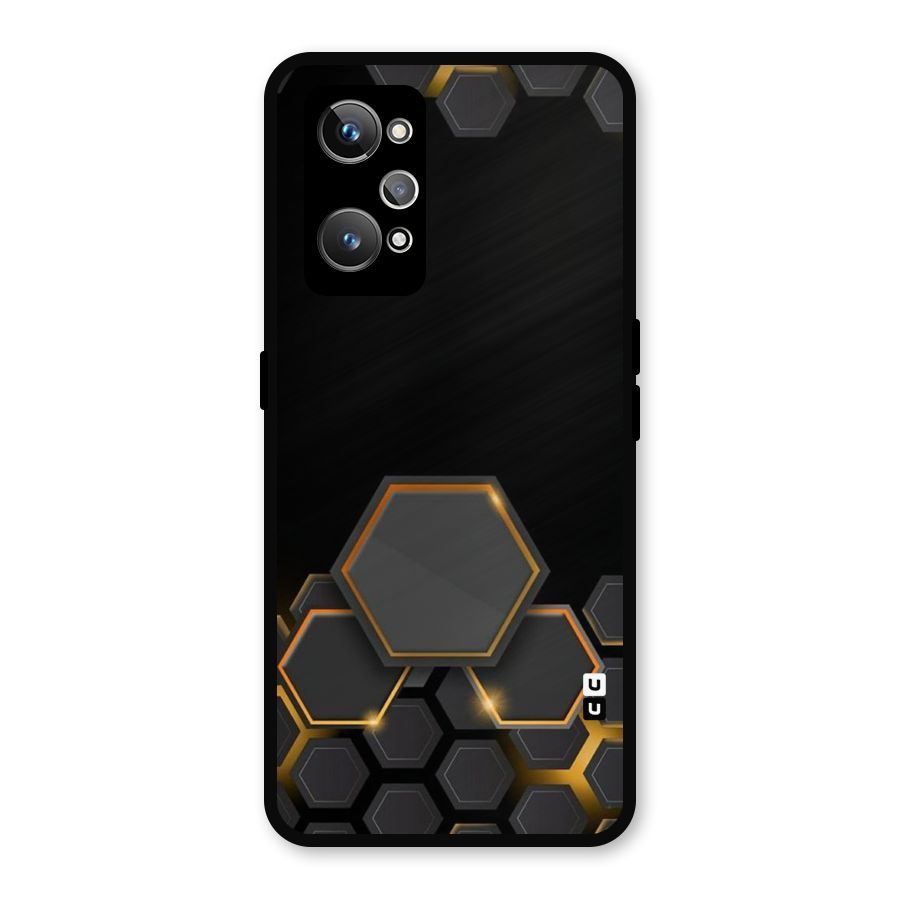 Black Gold Hexa Metal Back Case for Realme GT Neo 3T