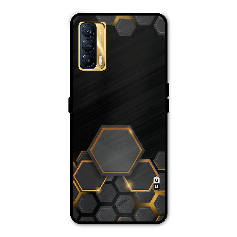 Black Gold Hexa Metal Back Case for Realme X7