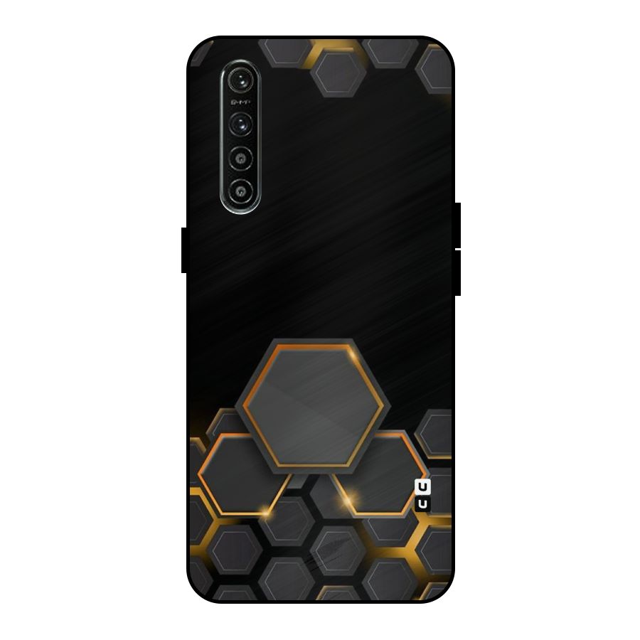 Black Gold Hexa Metal Back Case for Realme XT
