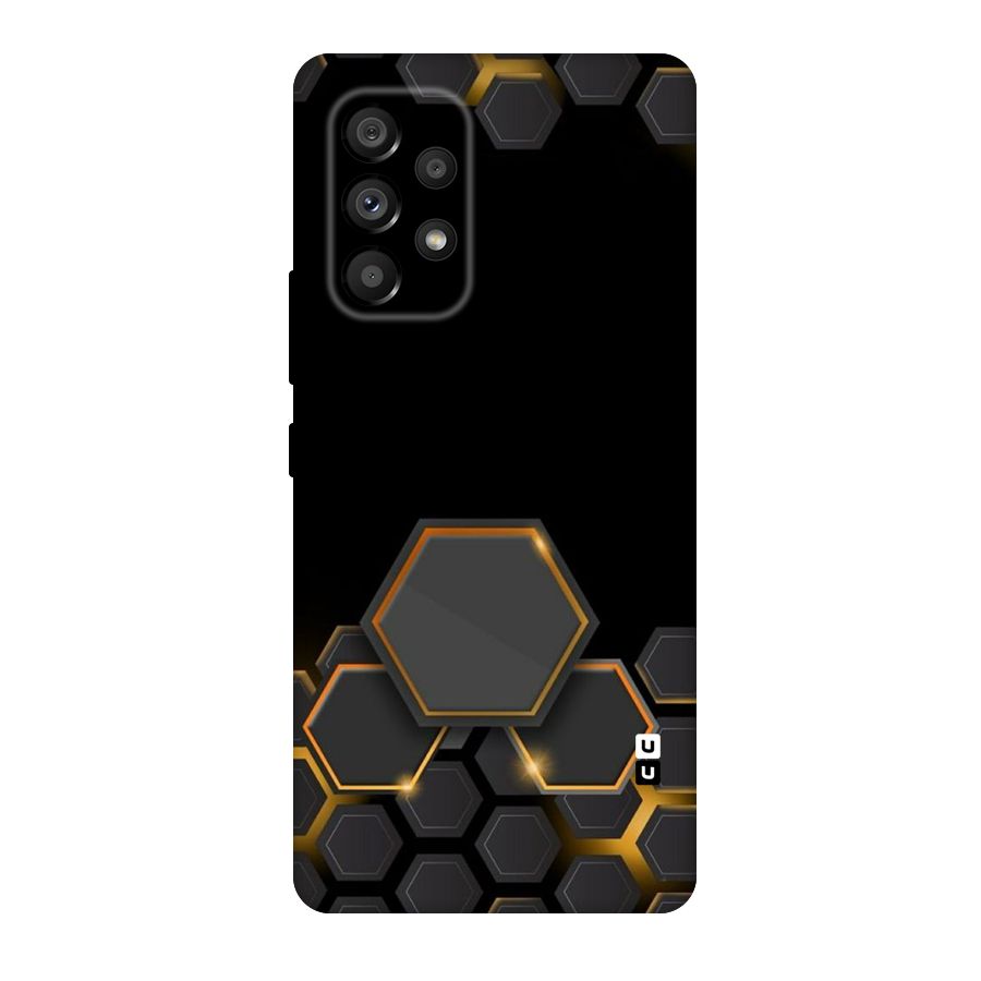 Black Gold Hexa Original Polycarbonate Back Case for Galaxy A53 5G