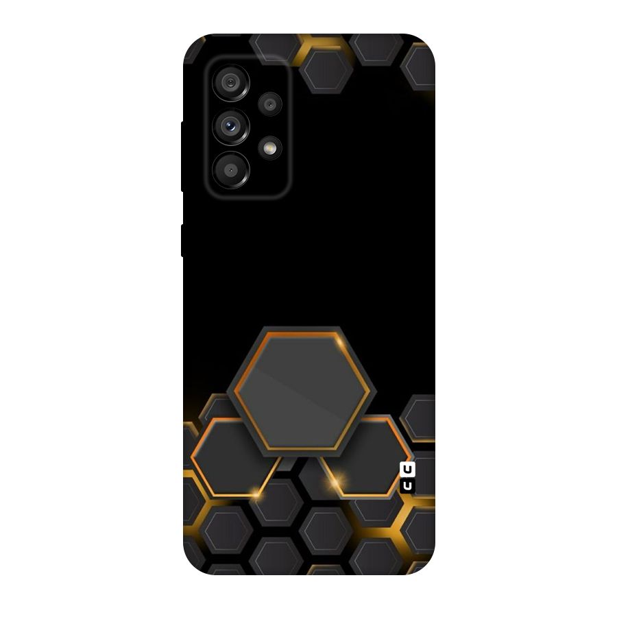 Black Gold Hexa Original Polycarbonate Back Case for Galaxy A73 5G