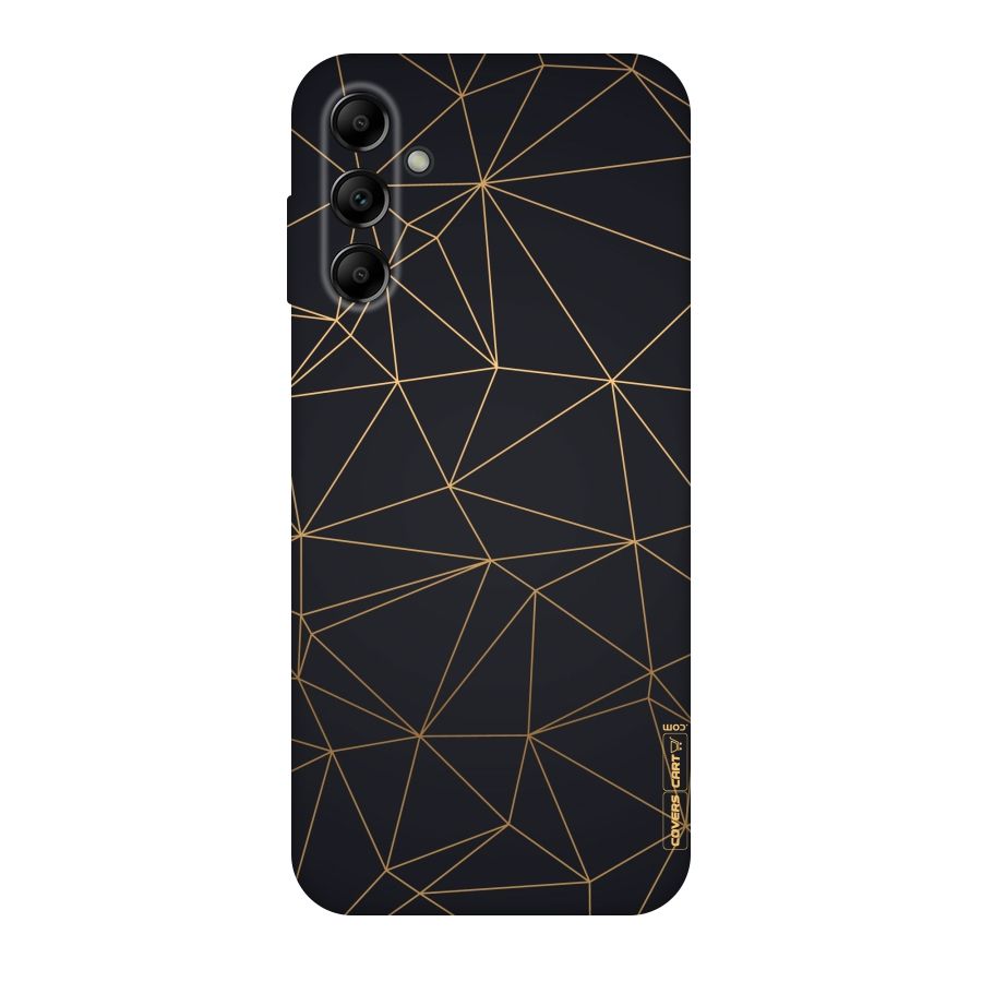 Black Golden Lines Original Polycarbonate Back Case for Galaxy A14 5G