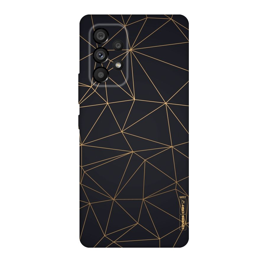 Black Golden Lines Original Polycarbonate Back Case for Galaxy A53 5G