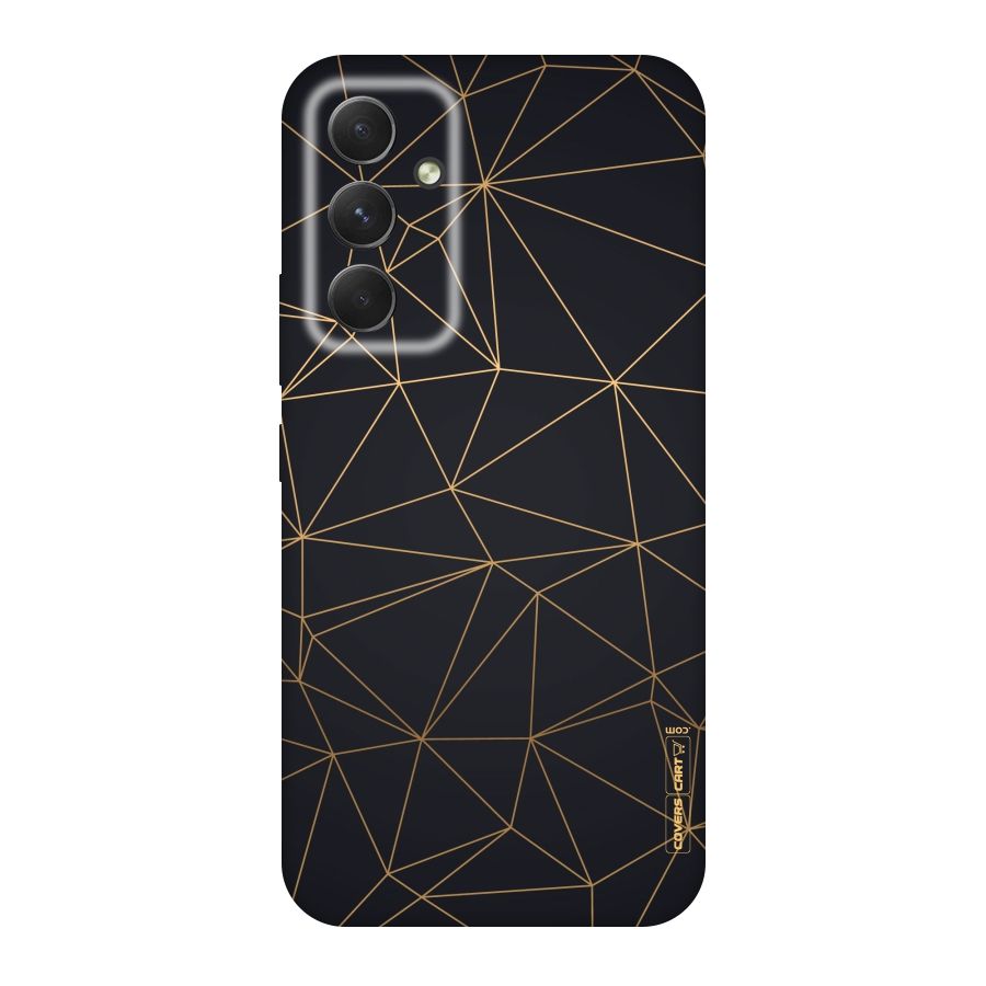 Black Golden Lines Original Polycarbonate Back Case for Galaxy A54