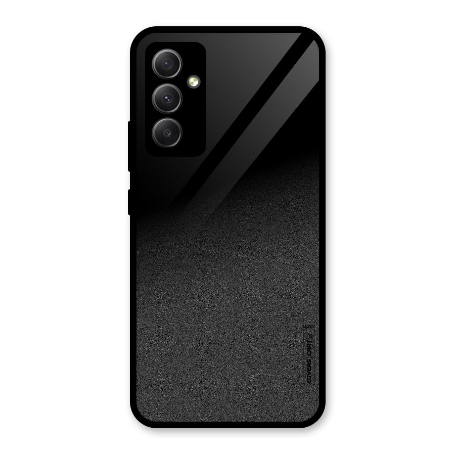 Black Grey Noise Fusion Glass Back Case for Galaxy A34