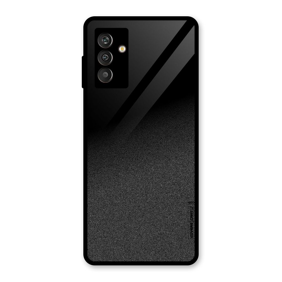 Black Grey Noise Fusion Glass Back Case for Galaxy M13