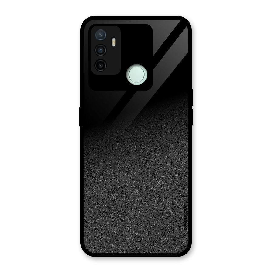 Black Grey Noise Fusion Glass Back Case for Oppo A53