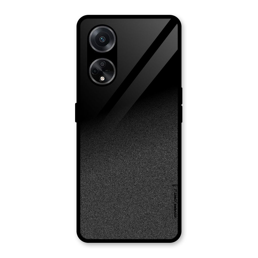 Black Grey Noise Fusion Glass Back Case for Oppo F23