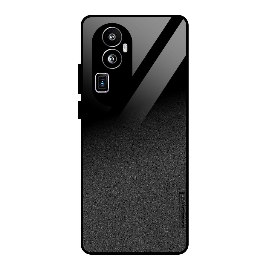 Black Grey Noise Fusion Glass Back Case for Oppo Reno10 Pro Plus