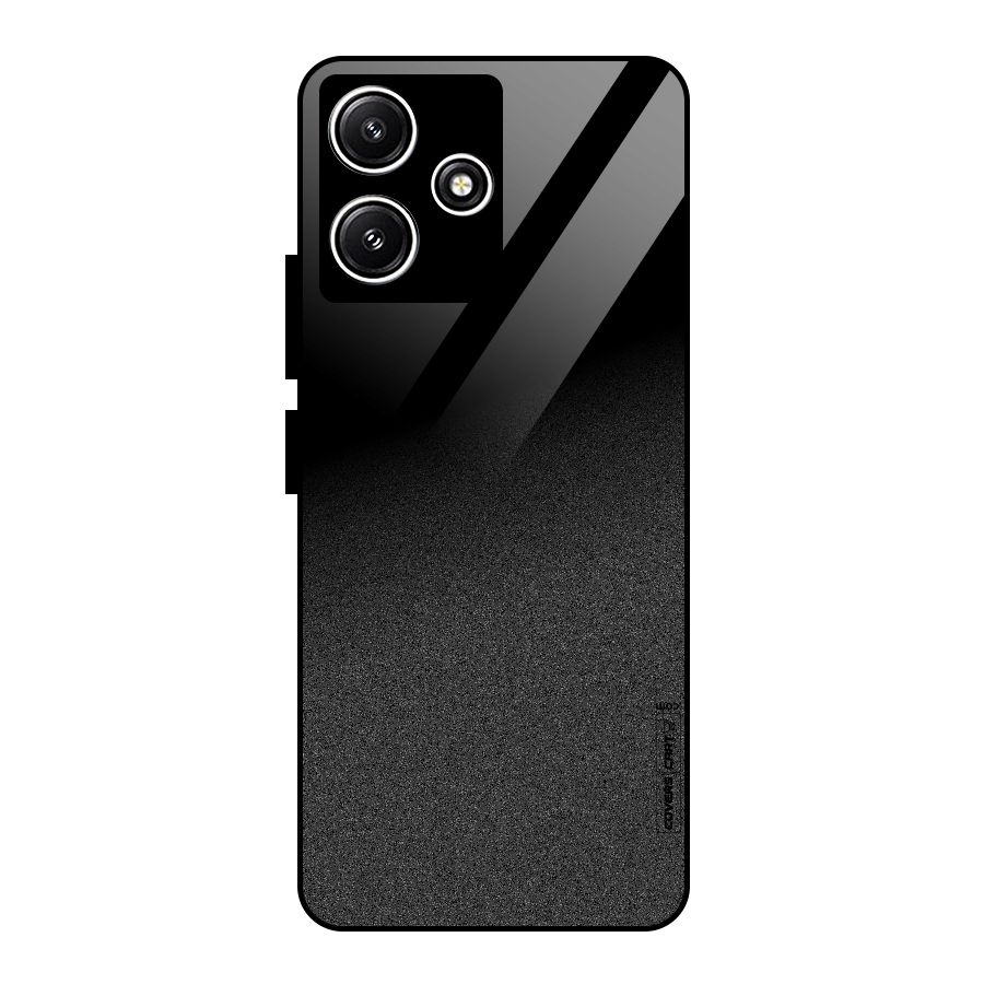 Black Grey Noise Fusion Glass Back Case for Poco M6 Pro