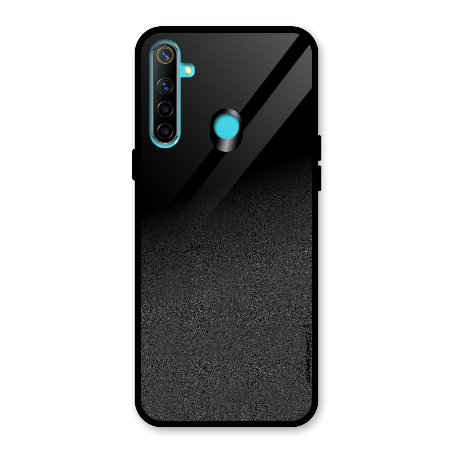 Black Grey Noise Fusion Glass Back Case for Realme 5i