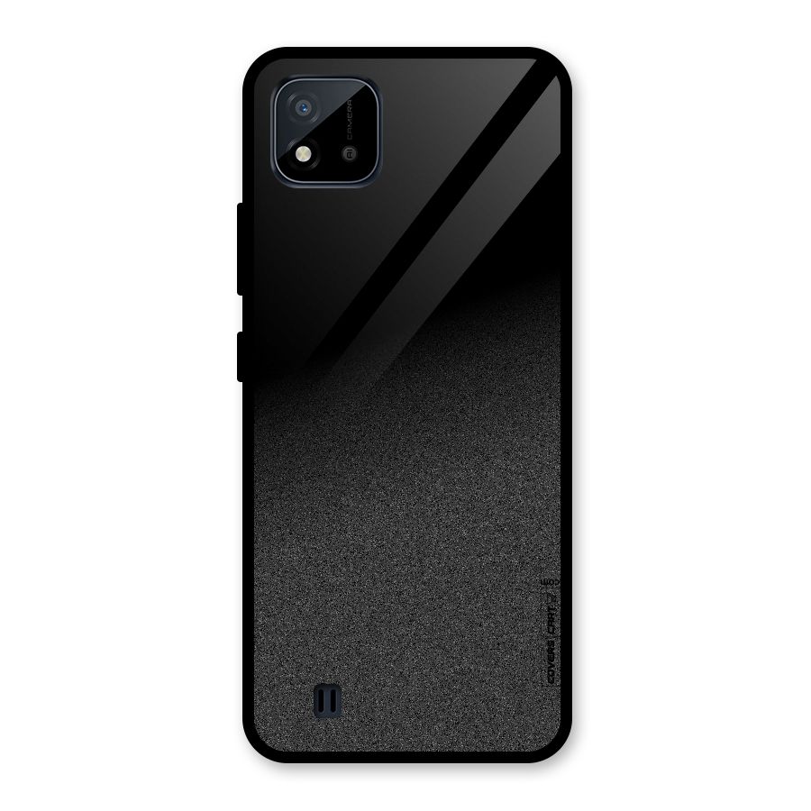 Black Grey Noise Fusion Glass Back Case for Realme C11 2021