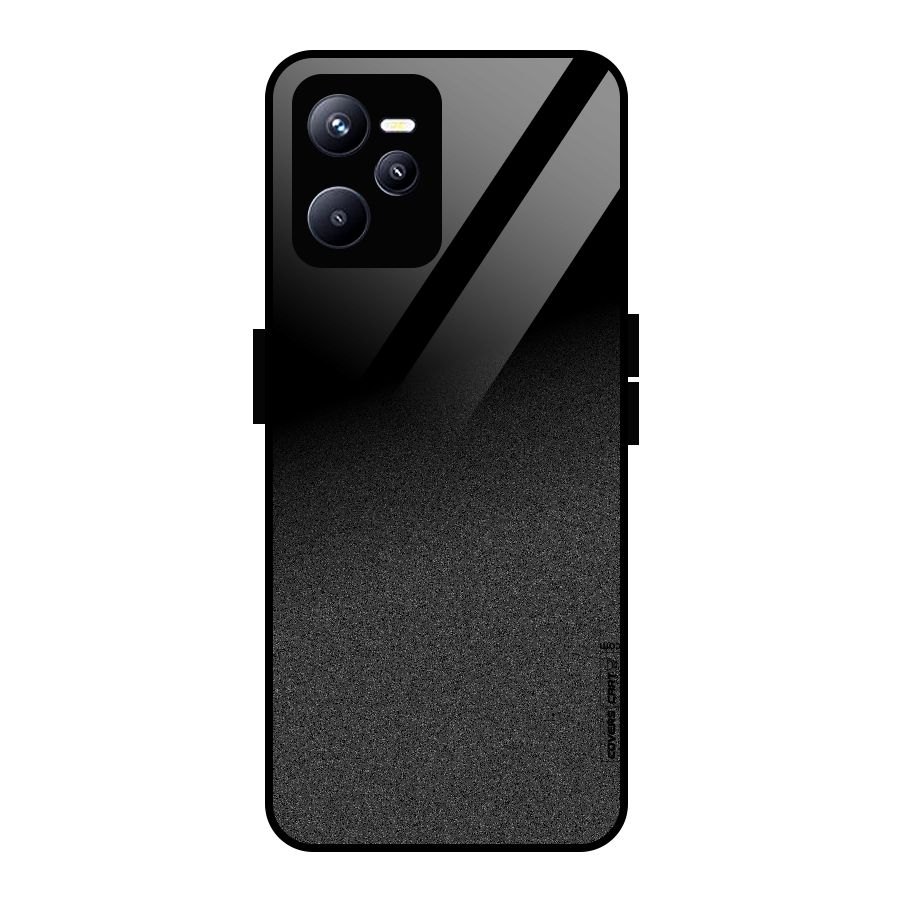 Black Grey Noise Fusion Glass Back Case for Realme C35