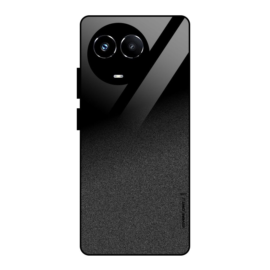 Black Grey Noise Fusion Glass Back Case for Realme Narzo 60X