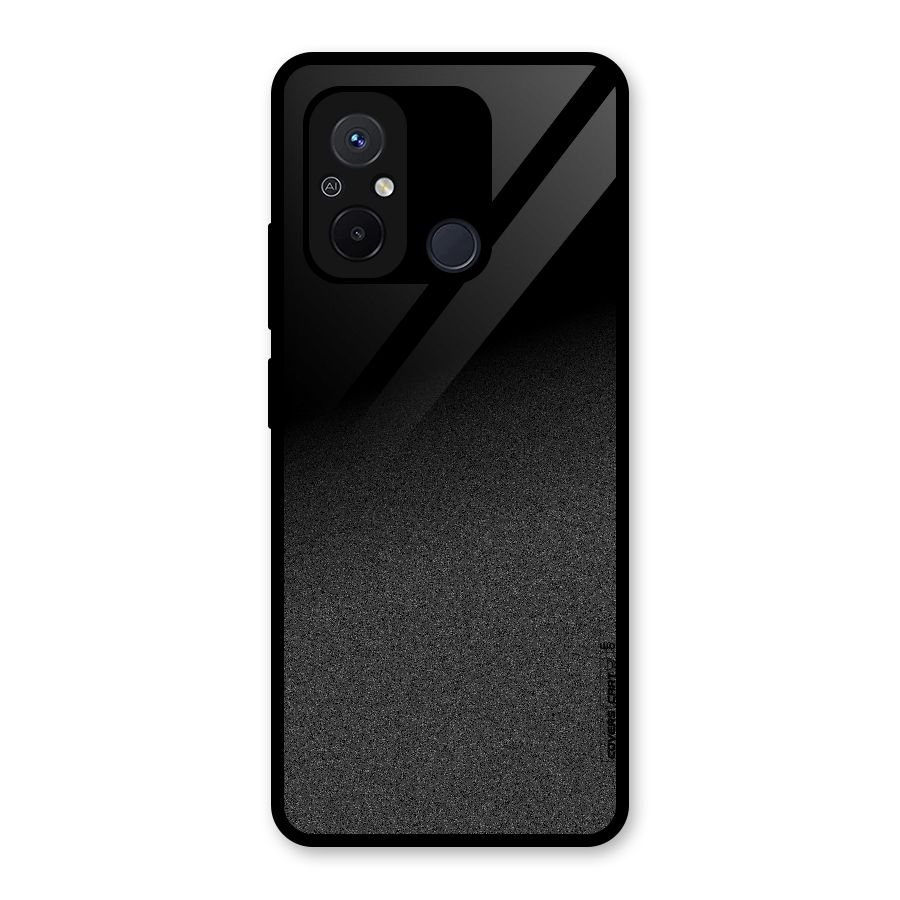 Black Grey Noise Fusion Glass Back Case for Redmi 12C