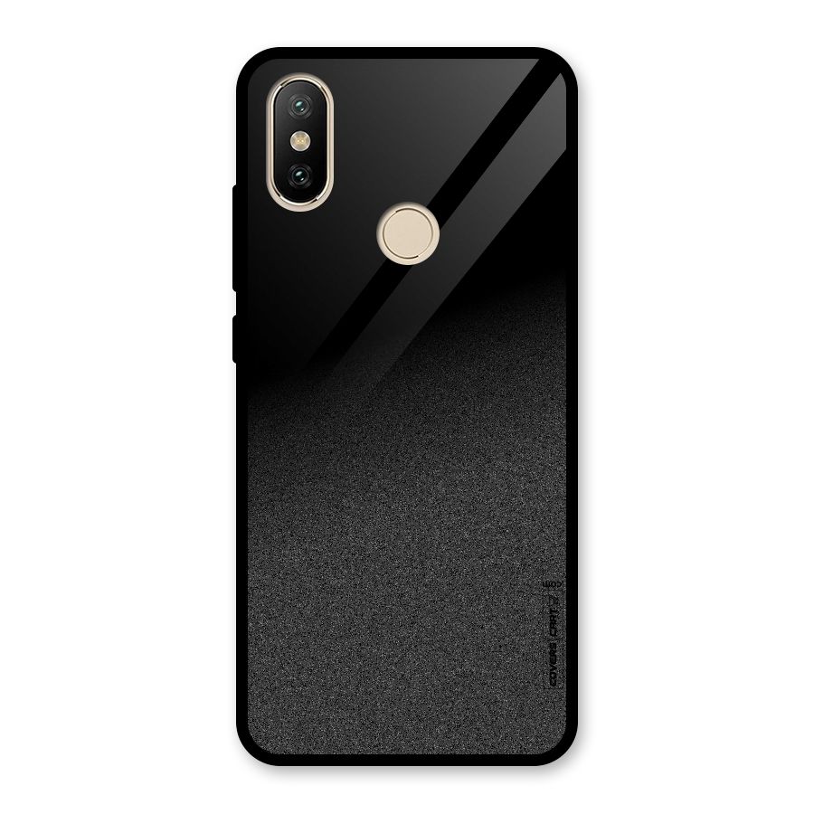 Black Grey Noise Fusion Glass Back Case for Redmi A2