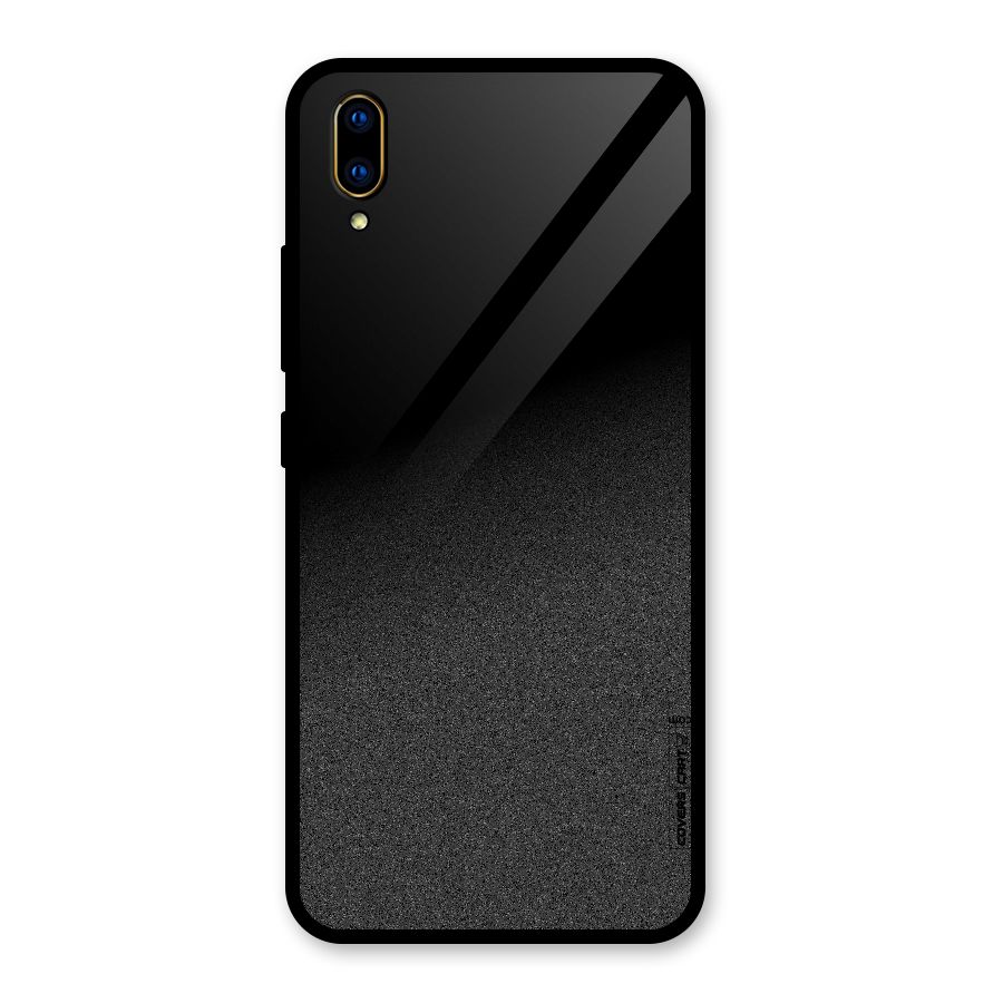 Black Grey Noise Fusion Glass Back Case for Vivo V11 Pro