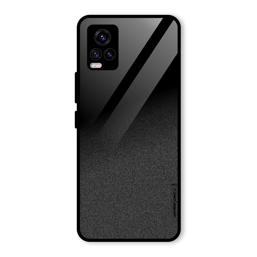 Black Grey Noise Fusion Glass Back Case for Vivo V20 2021