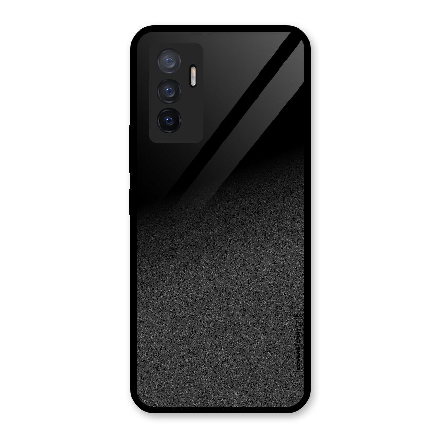 Black Grey Noise Fusion Glass Back Case for Vivo V23e