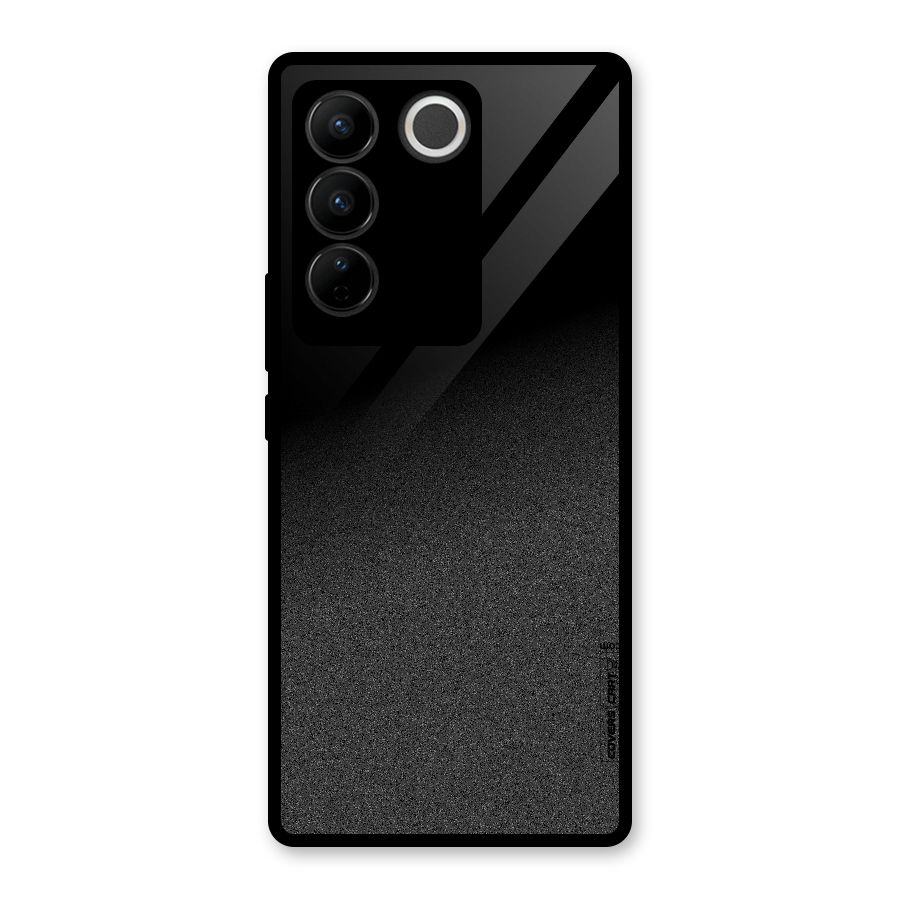 Black Grey Noise Fusion Glass Back Case for Vivo V27 Pro