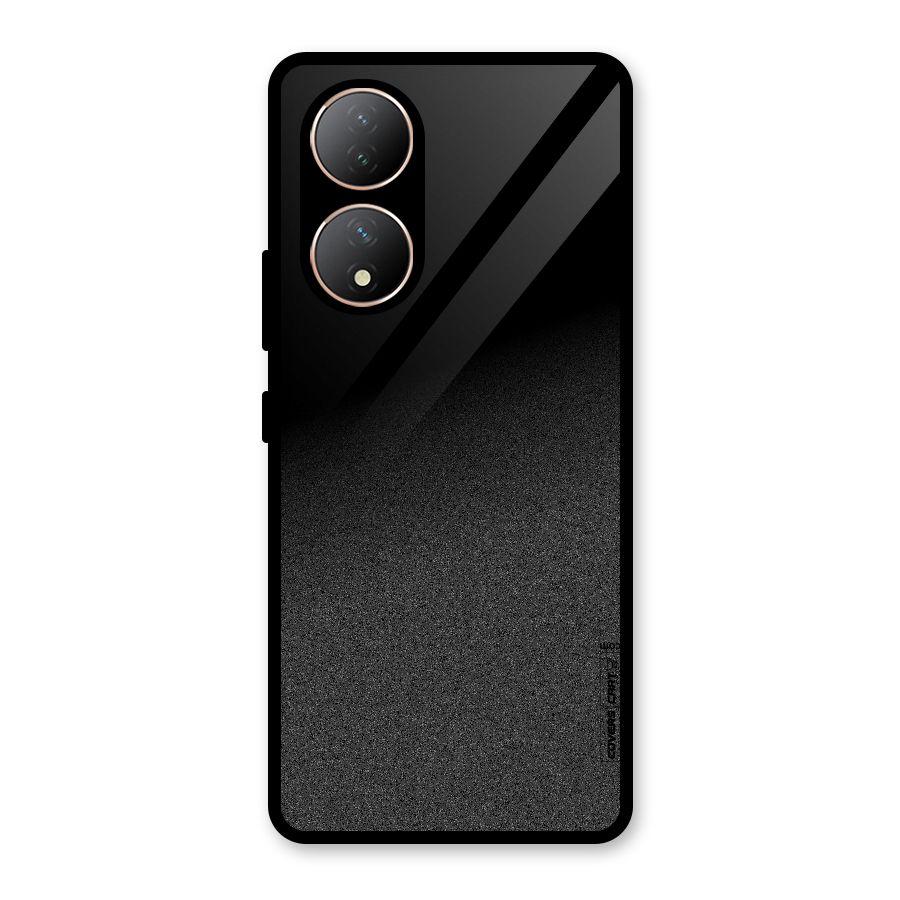 Black Grey Noise Fusion Glass Back Case for Vivo Y100A