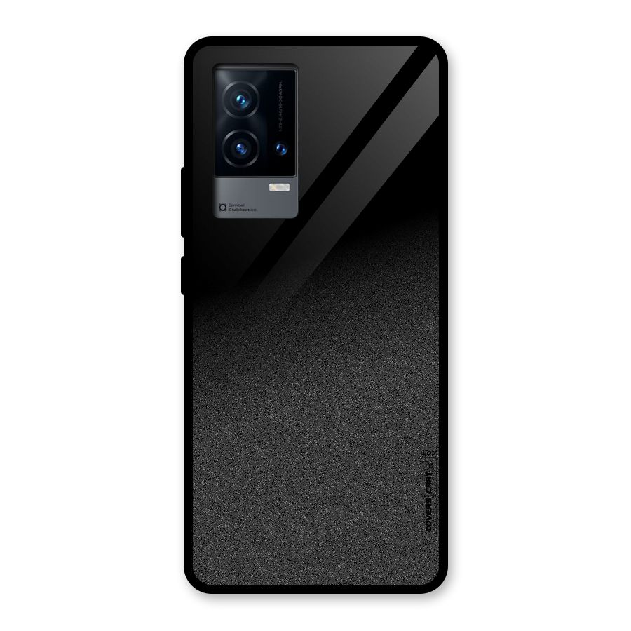 Black Grey Noise Fusion Glass Back Case for iQOO 9 5G