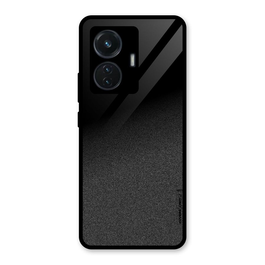 Black Grey Noise Fusion Glass Back Case for iQOO Z6 44W