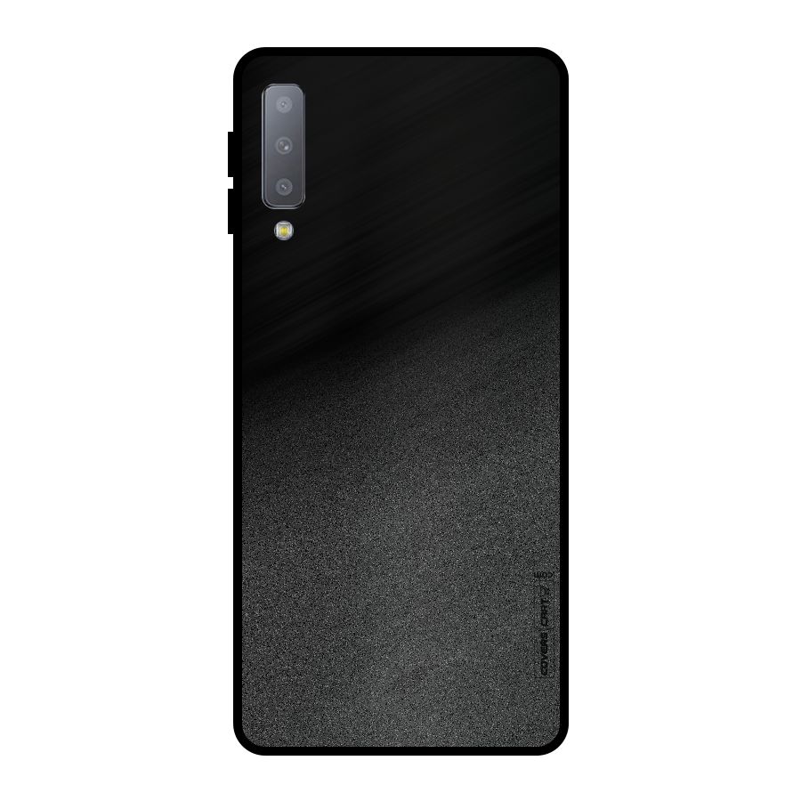 Black Grey Noise Fusion Metal Back Case for Galaxy A7 (2018)