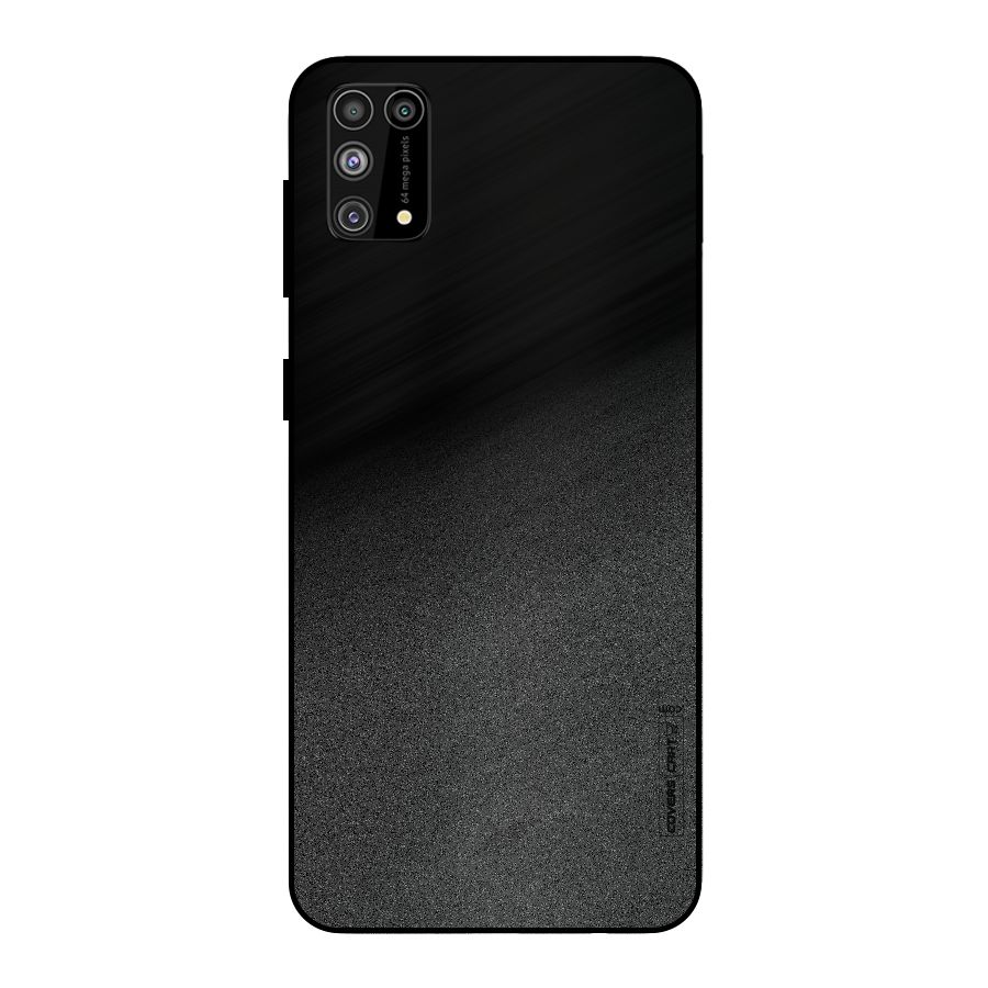 Black Grey Noise Fusion Metal Back Case for Galaxy M31
