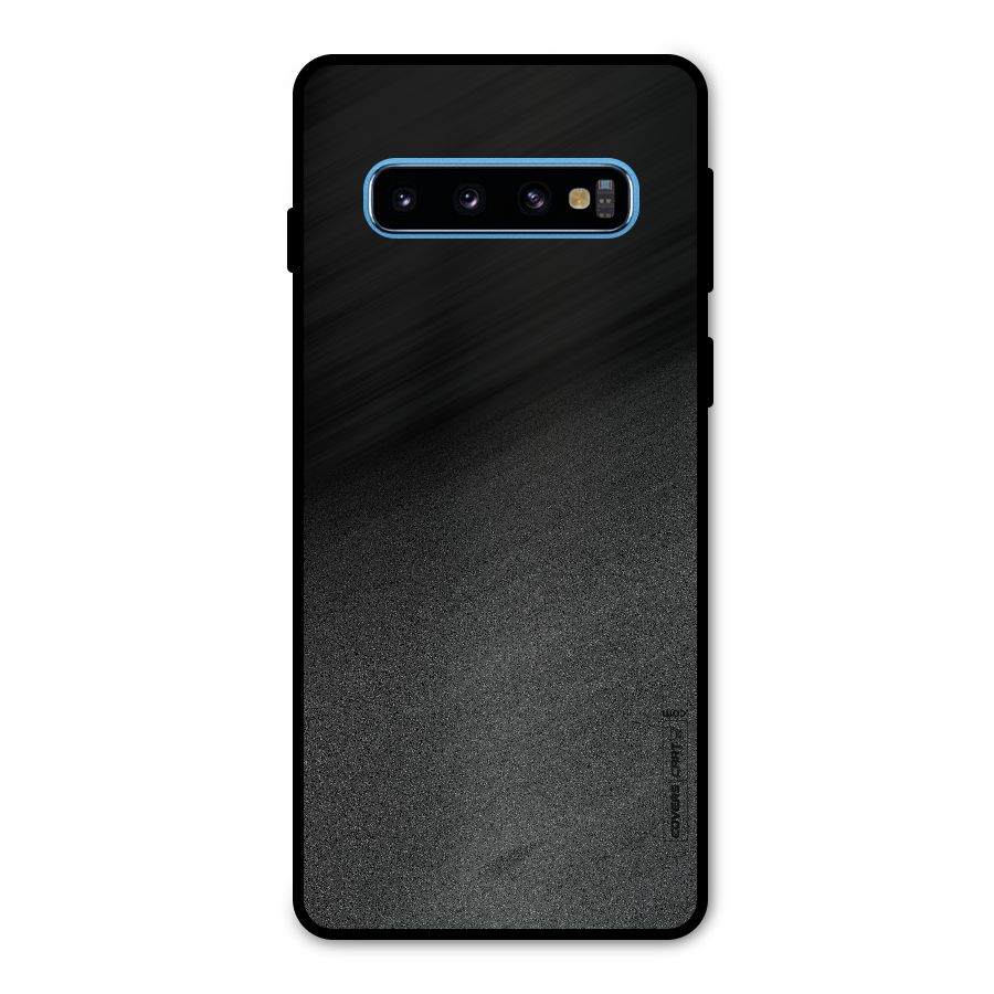 Black Grey Noise Fusion Metal Back Case for Galaxy S10