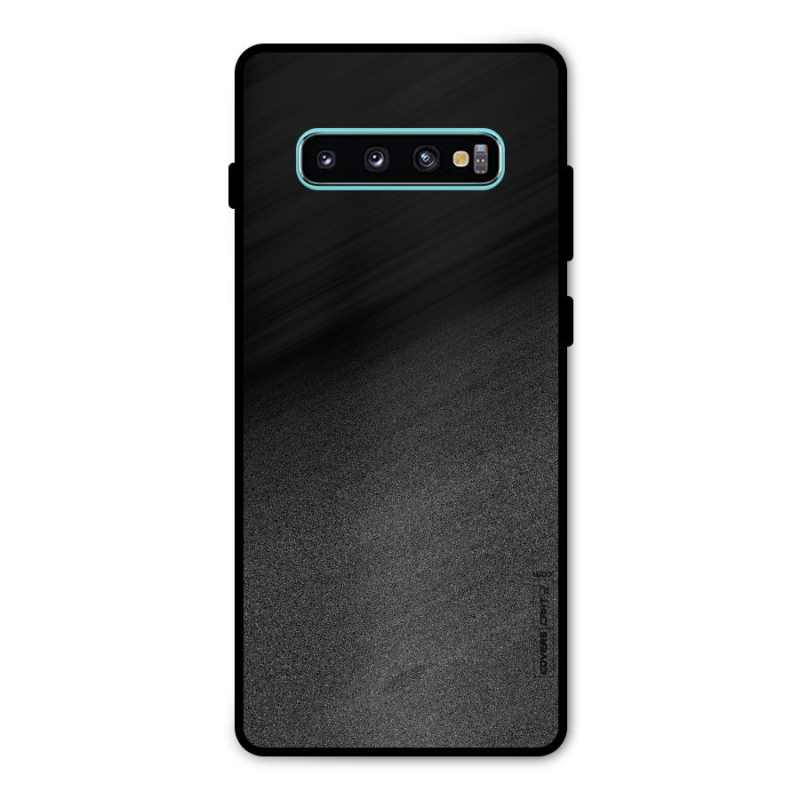 Black Grey Noise Fusion Metal Back Case for Galaxy S10 Plus