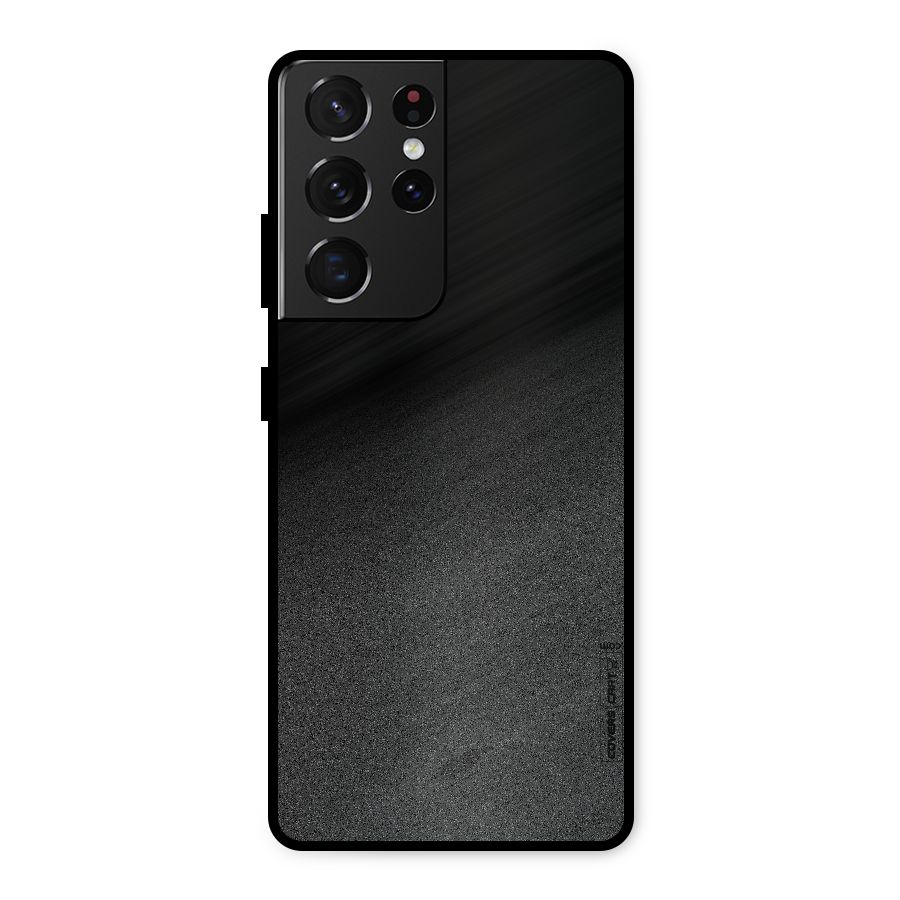 Black Grey Noise Fusion Metal Back Case for Galaxy S21 Ultra 5G