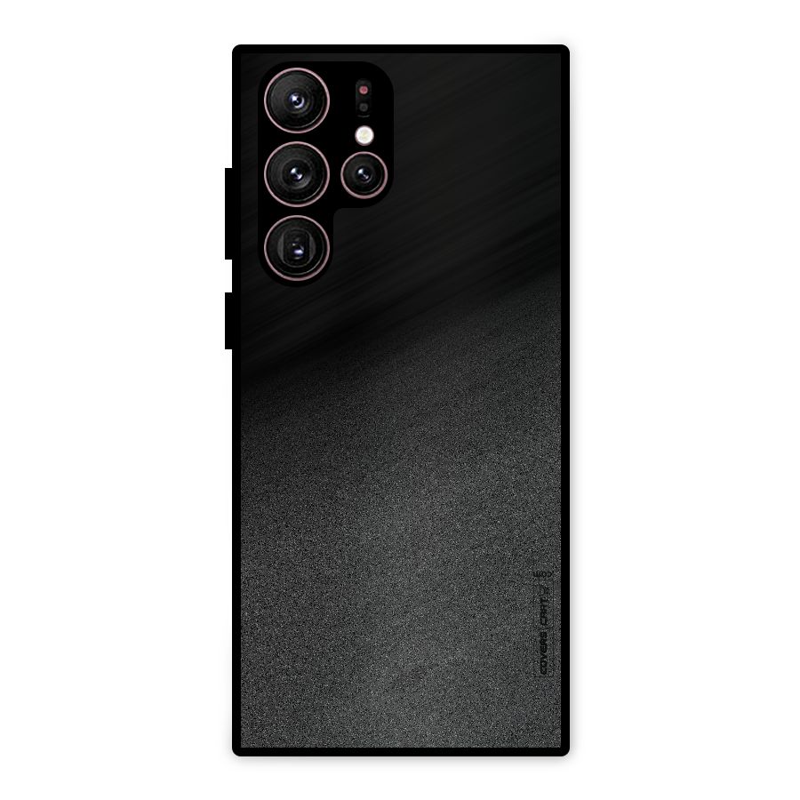 Black Grey Noise Fusion Metal Back Case for Galaxy S22 Ultra 5G