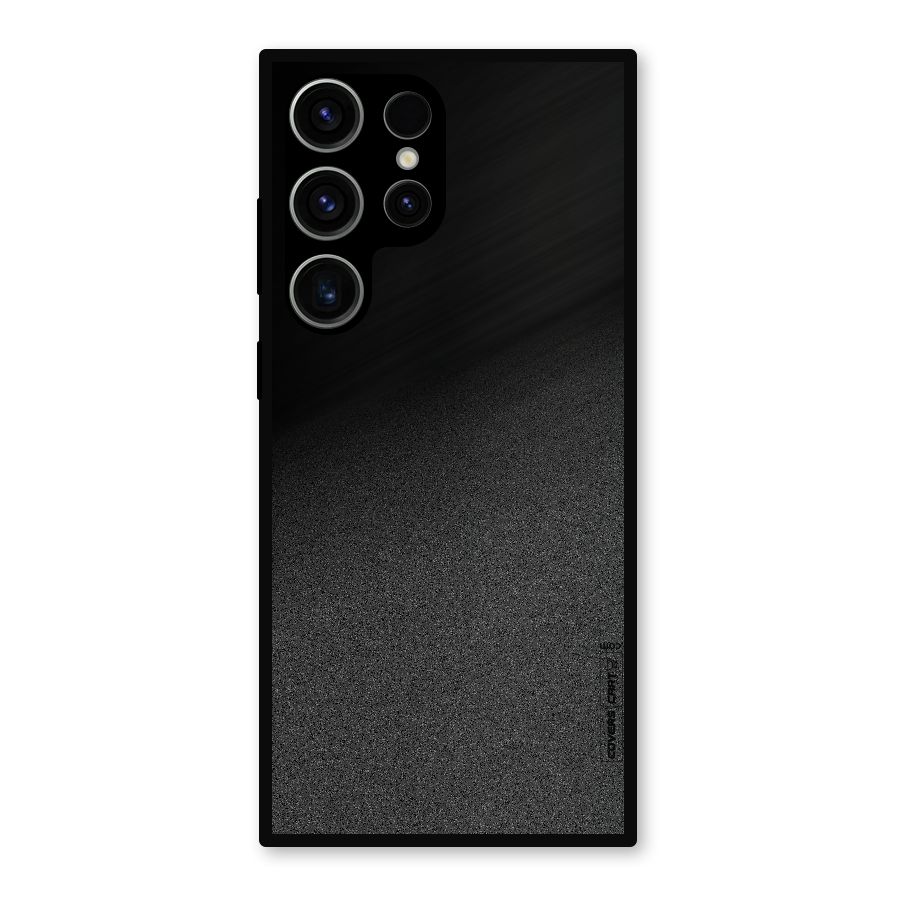 Black Grey Noise Fusion Metal Back Case for Galaxy S23 Ultra