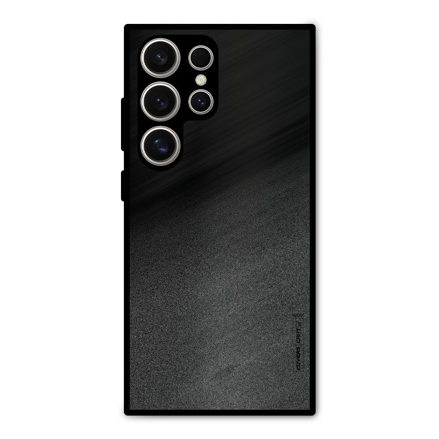 Black Grey Noise Fusion Metal Back Case for Galaxy S24 Ultra
