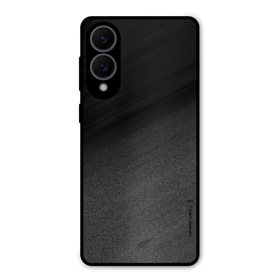 Black Grey Noise Fusion Metal Back Case for Galaxy S25 Edge