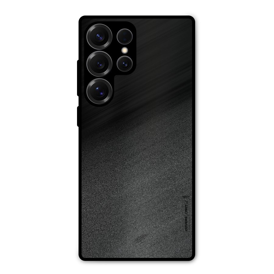 Black Grey Noise Fusion Metal Back Case for Galaxy S25 Ultra