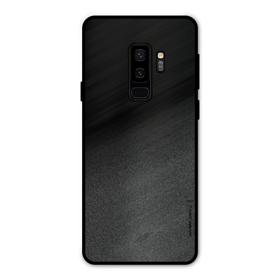 Black Grey Noise Fusion Metal Back Case for Galaxy S9 Plus