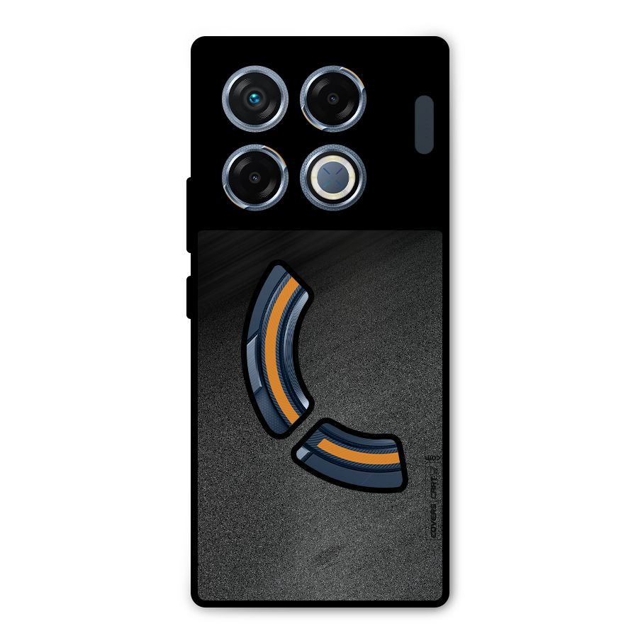 Black Grey Noise Fusion Metal Back Case for Infinix GT 20 Pro