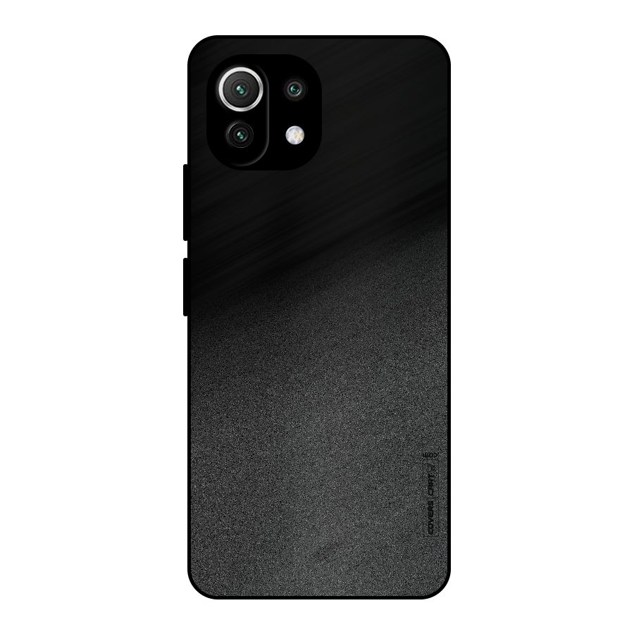 Black Grey Noise Fusion Metal Back Case for Mi 11 Lite