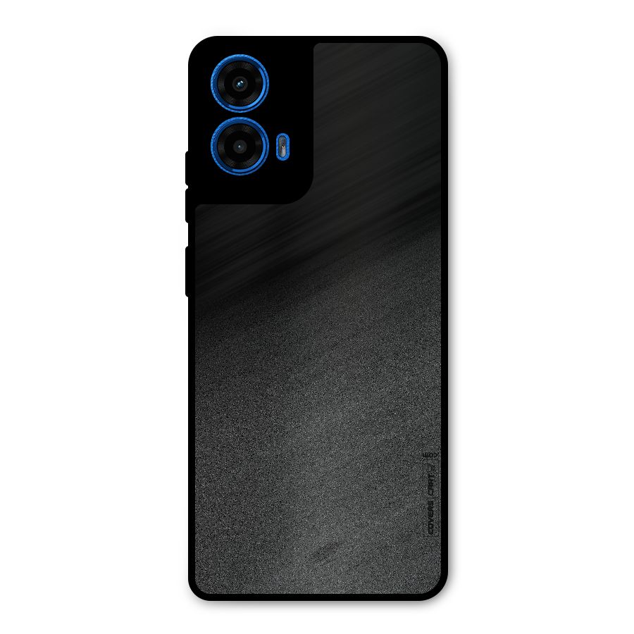 Black Grey Noise Fusion Metal Back Case for Moto G45
