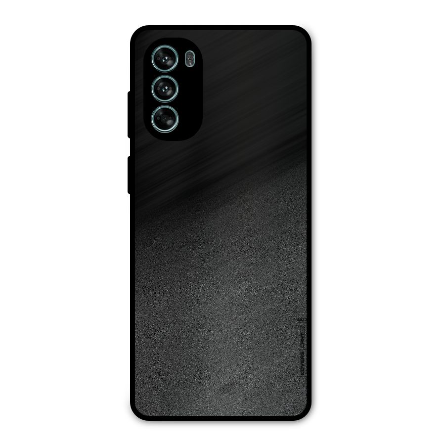 Black Grey Noise Fusion Metal Back Case for Moto G62