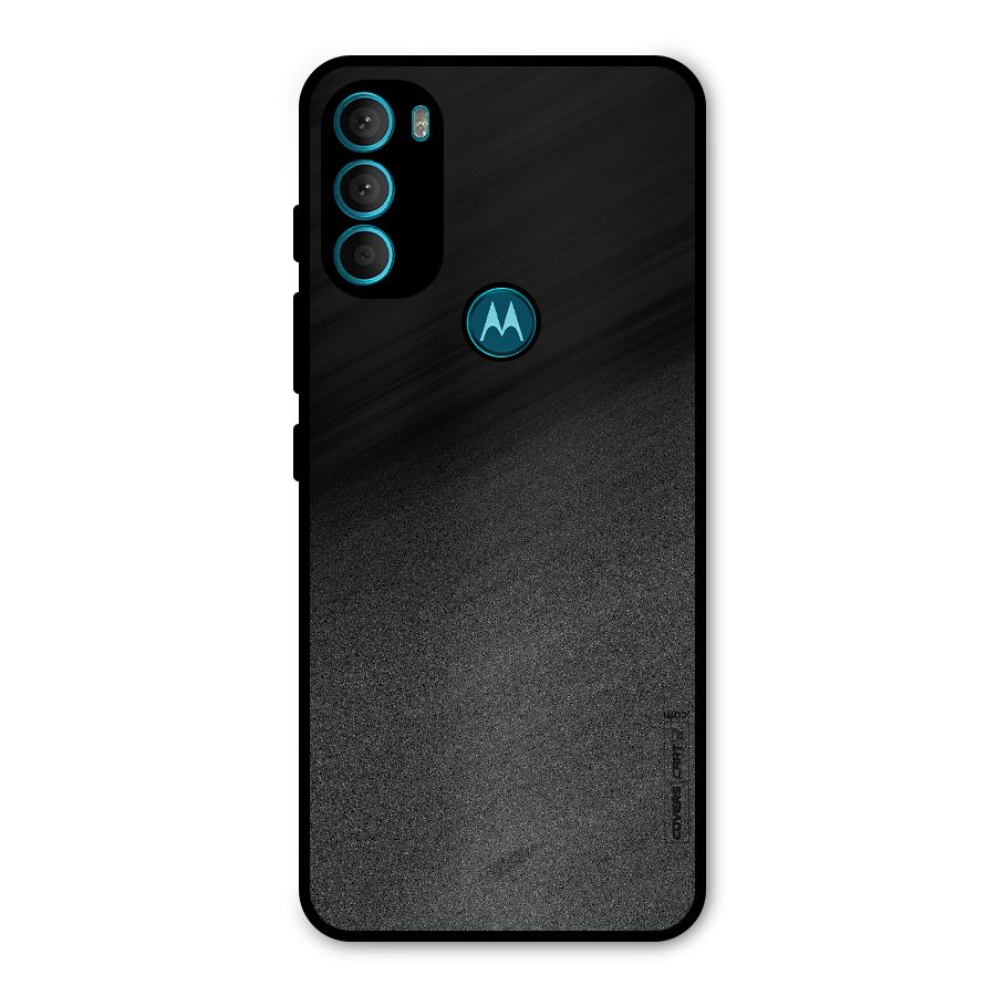 Black Grey Noise Fusion Metal Back Case for Moto G71 5G
