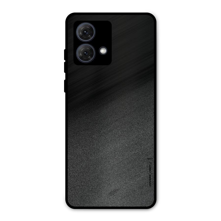 Black Grey Noise Fusion Metal Back Case for Moto G84