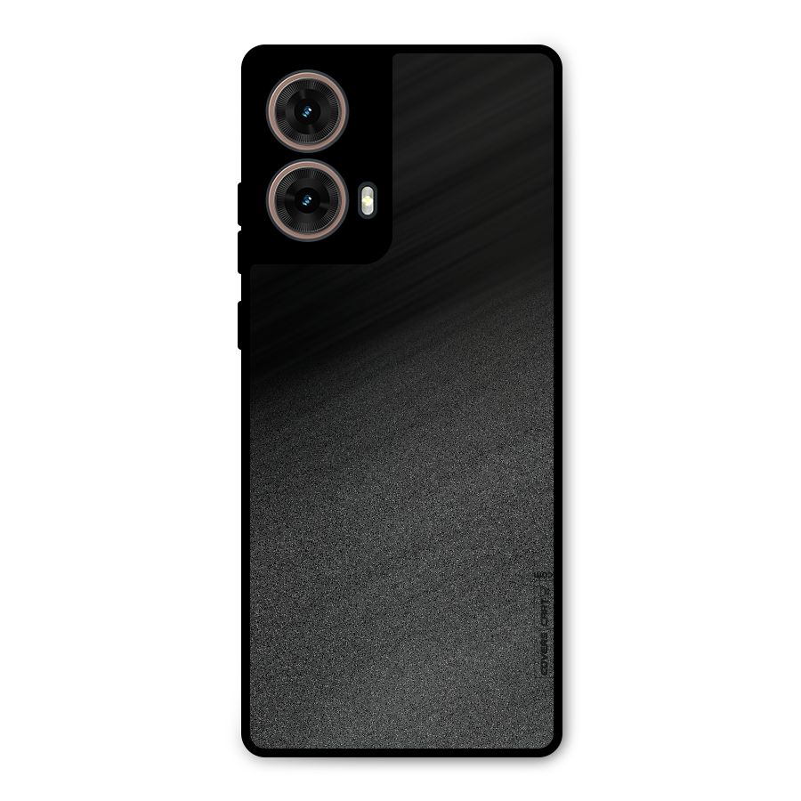 Black Grey Noise Fusion Metal Back Case for Moto G85