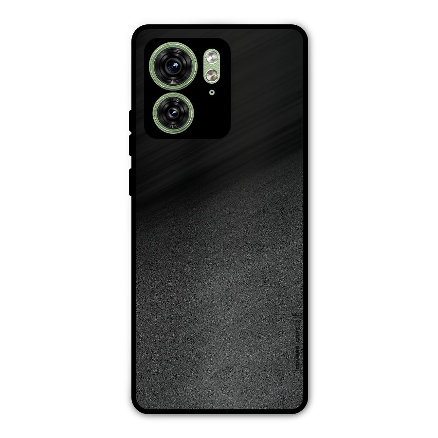 Black Grey Noise Fusion Metal Back Case for Motorola Edge 40 5G