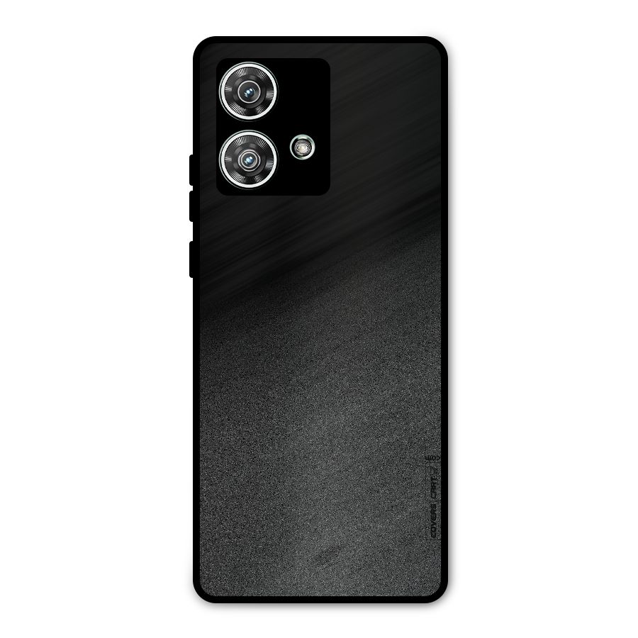 Black Grey Noise Fusion Metal Back Case for Motorola Edge 40 Neo
