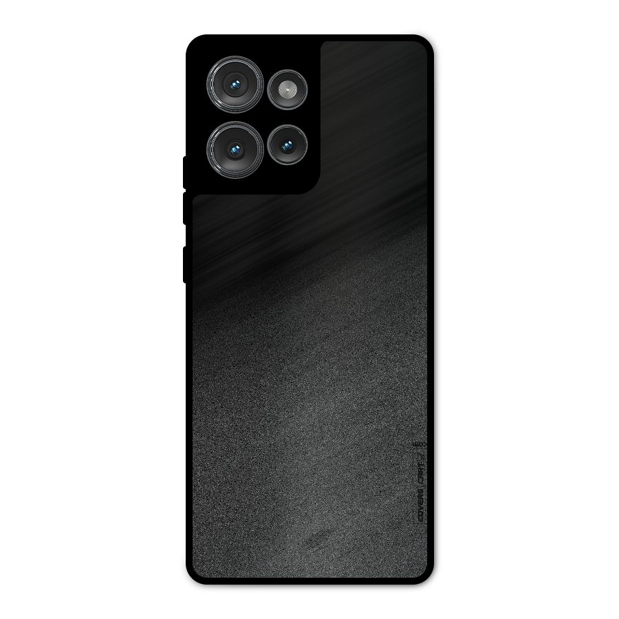 Black Grey Noise Fusion Metal Back Case for Motorola Edge 50